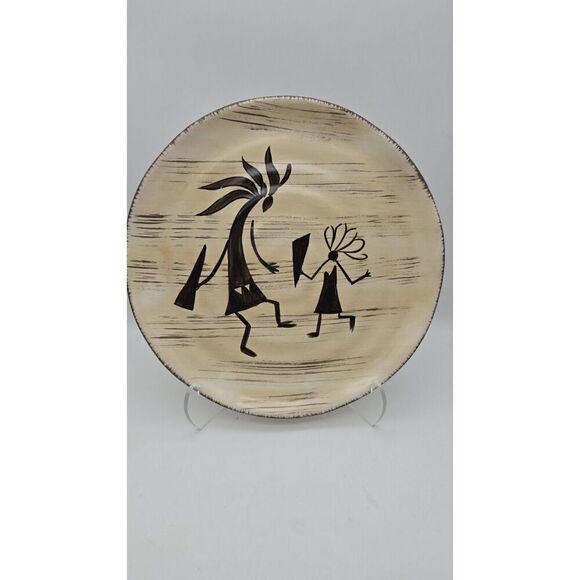 Tabletops Unlimited Koko Guy Kokopelli Hand Painted Dinner Plate 11" Native - Picture 1 of 6